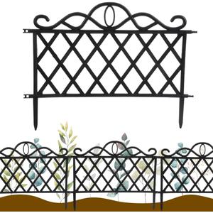 Ouliget Plastic Decorative Garden Fence,Grass Lawn Flower Beds Landscaping Edging Borders,Lightweight Outdoor Path Fence Panels,14in(H)19in(L),Pack of 8