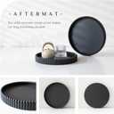 Coffee Table Tray, Home Decor Round Tray, Concrete Black Coffee Table Decor Trays, Serving Decorative Trays for Dining Table