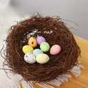 6 x Allaugh Easter Egg Vase Filler: Lightweight Foam Eggs for Quick Spring Decor - Non-Toxic Toddler-Safe Centerpiece - Busy Mom's Easter Brunch & Egg Hunt Table Upgrade (0.9"  0.6")