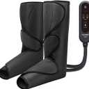 FIT KING Leg Air Massager for Circulation and Relaxation Foot and Calf Massage to Relieve Pain, Swelling, Edema with Handheld Controller 3 Intensities 2 Modes (with 2 Extensions) - FSA HSA Eligible (Dark Gray)