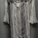 Sezhgswd Women Elegant Off Shoulder Lace Bodycon Maxi Dress Bell Sleeve Mesh Sheer Mermaid Wedding Party Dress, White, S