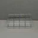 2 Pcs Acrylic Clear Purse Storage Organizers, 4 Sections Dividers in Bedroom Office (Bright)