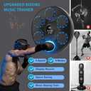 Music Boxing Machine for Adults Kids Large Size Interactive Punching Pad Trainer with Boxing Gloves Wall Mounted Electronic Musical Boxing Machine,9 Modes & 9 Speeds (Black)
