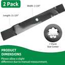 GX22151 Mower Blade Compatible with John Dee re 42" Deck Tractor, GY20850 Mulching Blade Fit for 102 115 125 135 D130 D100 D105 Riding Mower, Replace AM137328 AM141033 AM137333, 2 Pack