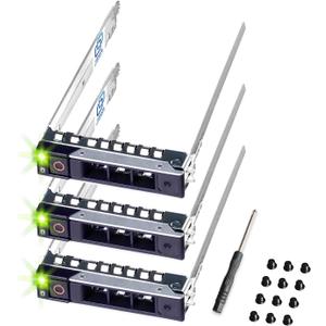 DRIVECADDY 3-Pack 2.5" Hard Drive Caddy - Compatible for Dell PowerEdge Servers - 14-17th Gen T560 R660 R6615 R6625 R7615 R7625 R760 R760xs R760xa R860 R960 and More - SSD SAS SATA NVMe Tray
