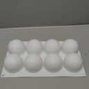 Sphere Silicone Cake Mold, 3D Ball Mousse Cake Molds for Baking, French Dessert Chocolate Fondant Molds for Candy Truffle Cupcake Jelly Pudding Ice Soap (8-Cavity)