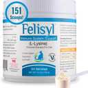 Felisyl L-Lysine Granules for Cats 100g (3.5 oz, 310 Servings)  Supports Immune, Respiratory, and Eye Health. Eases Sneezing, Runny Nose, and Watery Eyes. Tasty Salmon Flavor - Made in The USA