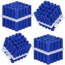 Lineshading 100 Pcs Expanding Plastic Concrete Anchors Screw Anchors Drywall Wall Expansion Pipe for Hollow Walls Tile Cement Bolt Expansion Tube(5/16" X 2" for #14 or 1/4 Lag Screw,Blue)