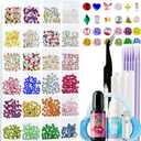 CiikDux DIY Tooth Jewelry Kit - 770 Crystals, 12 Shapes Bedazzle Gems, Teeth Jewelry Starter Set