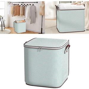 Large Blanket Storage, 180L Foldable Storage Bin, Clothes Storage Bags, Storage Containers with Handle Zippers Blanket Organization for Bedroom Closet Comforter Sheets Pillow (1pcs)