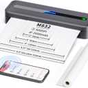 COLORWING Portable Printers Wireless for Travel, 300DPI Mini Compact Inkless Printer, Thermal Bluetooth Printer Compatible with Android and iOS Smartphone & Tablet & Laptop - Gray