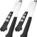 Patelai 2 Pieces Cat Paw Tongs 7 Inch Stainless Steel Tiny Tongs Cute Kitchen Accessories Mini Food Cat Kitchenware Kawaii Kitchen Decoration for Snack Cooking BBQ Grilling Sweets (Black)