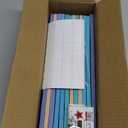 Cork Board Alternative Felt Strip Board 12-Pack 13"x2", Office Pin Board with 50 Push Pins, Adhesive Install for Bedroom Door & Home Office (Coastal Haze)