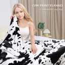 Twin Fleece Blanket for Bed Couch, Lightweight Ultra Soft Warm Plush Cozy Twin Size Throws, All-Season Cozy Gifts for Women Men, Black & White 60"x80"
