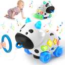 Musical Cow Baby Toys 6-12-18 Months, Bilingual Crawling Walking Toddler Educational Learning Toy for 1 Year Old Boy Girl Birthday Gifts, 6 7 8 9 10 12 Month Old