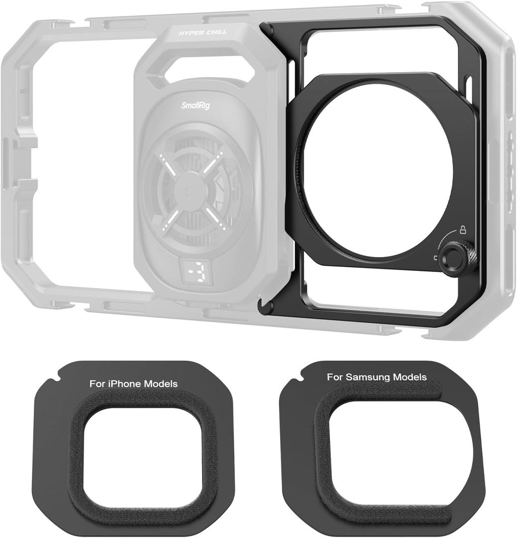 SMALLRIG 67mm Threaded Filter Adapter with Detachable Sun Hoods for Universal Phone Cage 4704/4597/5275/5276/4299B,for iPhone, for Samsung & Smartphones - 5277