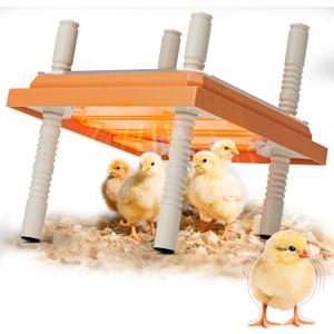 Chick Brooder Heating Plate  10" x 10" Adjustable Height & Angle Brooder Plate for 15 Chicks, Safe Heat Plate for Chicks, Ducklings and Quail  15W Chick Heat Plate Warm Like Mother Hen