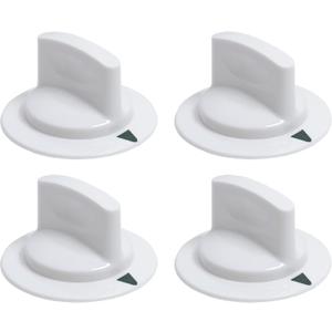 [UPGRADED] BlueStars 4 Packs WE1M652 Dryer Timer Control Knob with UPGRADED Metal Ring - Compatible with Hotpoint & GE Dryers - Replaces 1264289 AP3995164 PS1482196 AH1482196