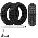 10x3 Inch Electric Scooter Solid Tires, 80/65-6.5 Replacement Rubber Tyre,255x80 Tubeless for Zero 10X& Vsett 10+& Kaabo Mantis& Kugoo M4/ M4 Pro&Motus PRO 10& Joyor S10S-Black (2PCS)