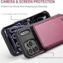 Vinich for iPhone 17 Pro Max Wallet Case with Card Holder, RFID Blocking Credit Slots Kickstand Shockproof Phone Cover Fit for iPhone 17 Pro Max 6.9" Wine Red