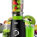 Cold Press Juicer, Slow Masticating Juicer Machines for Whole Vegetable and Fruit, 4.3" Feed Chute, BPA Free, Quiet Easy Clean Juicer to Unlock Fresh & Nutritious Juices(Black)