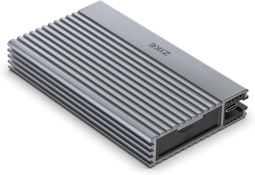 ZIKE ZikeDrive Z666 40Gbps M.2 NVMe SSD Enclosure USB 4.0 up to 3811MB/s Aluminum Case, Compatible with Thunderbolt 4 M.2 M-Key 2280, USB 4 USB 3.2 Gen2/Gen1 PCI-E Gen 4x4 Tool-Free Installation