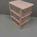 Gonice 3 Drawer Storage Organizer, Pink Plastic Drawer Storage, Small Desktop Organizer for Home, Office