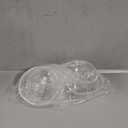 Vintage Plastic Bowls With Slit In Middle, 4Pcs