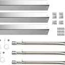 S9505A (3-Pack) Replacement Parts for Chargriller 3001 3030 4000 5050 5072,5252, 5650,4208 Stainless Steel Burner and Stainless Steel Heat Plates