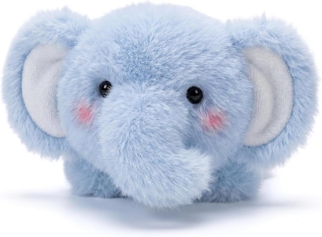 YUKOUQIAN Elephant Stuffed Animal Cute Plush Doll Toy 7 inch for Girls Boys Christmas (pa Elephant)