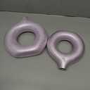 Modern Donut-Shaped Decorative Vases, Handmade Minimalist Boho ins Style, Modern Vase for Home Decor for Wedding Dinner Table Party Living Room Office Bedroom (Purple-Gold, Extra Large + Large)