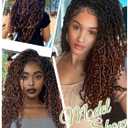 8 Packs Goddess Locs Crochet Hair 14 Inch,Boho Faux Locs Crochet Hair with Curly Ends,River Locs Crochet Braids for Black Women TBUG#
