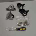 2" Caster Wheels Set of 4, Heavy Duty Casters with Brake, No Noise Locking Polyurethane (PU) Wheels, Swivel Plate Castors Pack 4