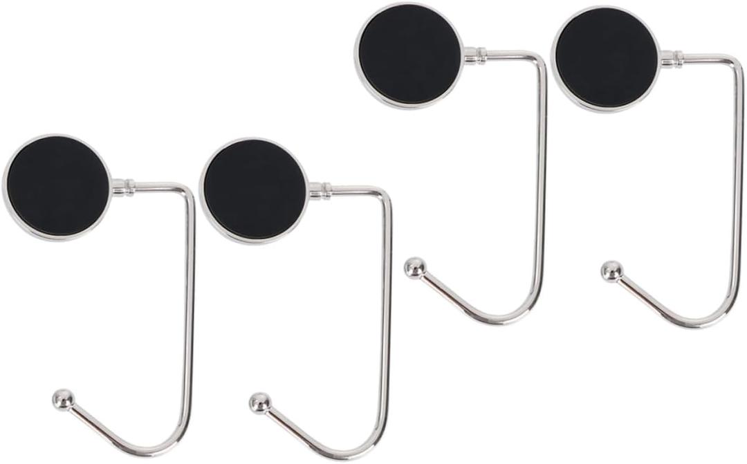 CALLARON 4pcs Alloy Purse Hook Hanger for Tables Lightweight Handbag Holders Pad for Daily Use and Festive Occasions Compact Design (11.5X6.5CM)