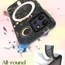 Lotadilo Cute Case for Moto G Power 2026/2025/Play 5G 2025 for Women Girls - Funny Sun Moon Design Compatible with Magsafe Ring Holder Magnetic Stand Kickstand Fashion TPU Phone Covers Kawaii