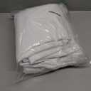 DUALIFE White Extra Long Blackout Curtains 52x108in, Rod Pocket Back Tab for Living Room, Thermal Insulated Soundproof, Privacy Assured, Ideal for High Ceiling Patio Sliding Door