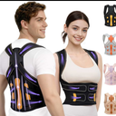 Posture Corrector for Women and Men, 5 Full Back Support Brace Rods, FSA&HSA Eligible, Adjustable Shoulder Straightener, Improving Hunchback Posture, Upper and Lower Back, Neck Pain Relief, Large