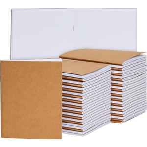 Paper Junkie 48 Pack Small Blank Notebooks for Kids Bulk - Kraft Paper Journals Bulk for Students, Sketching Drawing, Writing (4.3 x 5.6 In Journaling Notebooks)