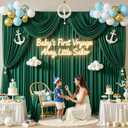 10 ft x 10 ft Wrinkle Free Hunter Green Backdrop Curtain for Parties, Polyester Dark Green Photo Backdrop Drapes 2 Panels 5x10ft for Baby Shower Wedding Birthday Party Photography Curtains