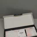 LINGBAO K108 Pro Wireless Mechanical Pink Creamy Keyboard with Number Pad, White & Pink