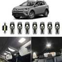 EASY EAGLE LED Interior Car Lights for Toyota-RAV4-2016-2022: 8 Piece Kit White LED Light Bulbs - Super Bright 6000K + Install Tool