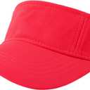 Jastore Kids Girls Boys Packable Hat Sun Visor Hats Cotton Sports Summer Golf Visor Hat (One Size, Peach Pink)