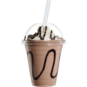 GUSTO [12 oz. - 50 Count Clear Plastic Cups With Dome Lids - Perfect for Smoothies, Milkshakes, and To-Go Beverages (Formerly Comfy Package)