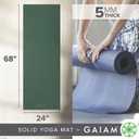 Gaiam Yoga Mat - Premium Solid Thick Non Slip Exercise & Fitness Mat for All Types of Yoga, Pilates & Floor Workouts