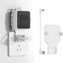Blink Sync Module 2 Wall Mount with Short USB Cable, honecumi No-Drill Outlet Mount Bracket for Blink Sync Module 2, Compact Cable Management Holder, Space Saving Blink Accessories  White