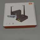 1Mii 2.4Ghz (1 TX + 1 RX) Wireless Audio Transmitter Receiver for TV, 320ft Long Range 20ms Low Delay HiFi Audio, Wireless Adapter Kit for Powered Speaker/Stereo/Soundbar, RCA(3.5mm AUX) Out/Input