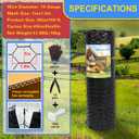 Black 19GA Chicken Wire 48inx150ft, Chicken Wire Fencing, Garden Fence, Metal Poultry Wire Netting, Galvanized PVC Coated Mesh for Animal/Rabbit/Floral/Chicken Coop/DIY Projects.