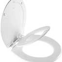 Mayfair NextStep2 Toilet Seat with Toddler Potty Training Seat Built-In, Slow Close, Easy Clean, Magnetic Removable Kids Seat, Made in USA, ROUND, White