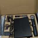 Phenyx Pro Wireless Microphone System, Dual Wireless Mics, w/ 2 Handhelds, Auto Scan, 2x100 UHF Frequencies, 328ft Range, Dynamic Microphone for Singing, Karaoke, Church(PTU-71-2H)