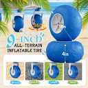 Beach Wagon with Big Wheels for Sand,400L Double Decker Wagon with Extender
